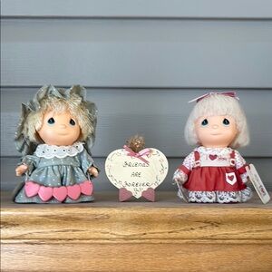 Precious Moments Blue and Red Heart Accents Decor
